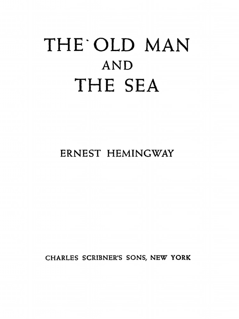 Old Man and The Sea Book by Ernest Hemingway | PDF