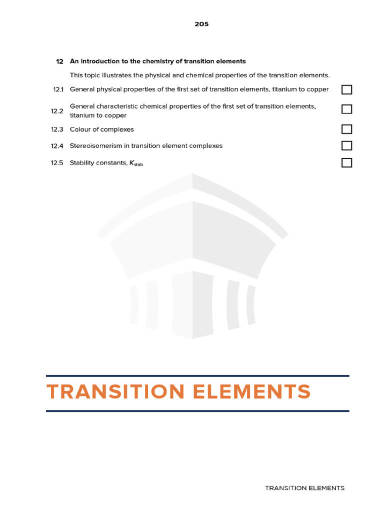 7 Transition Elements Notes | PDF
