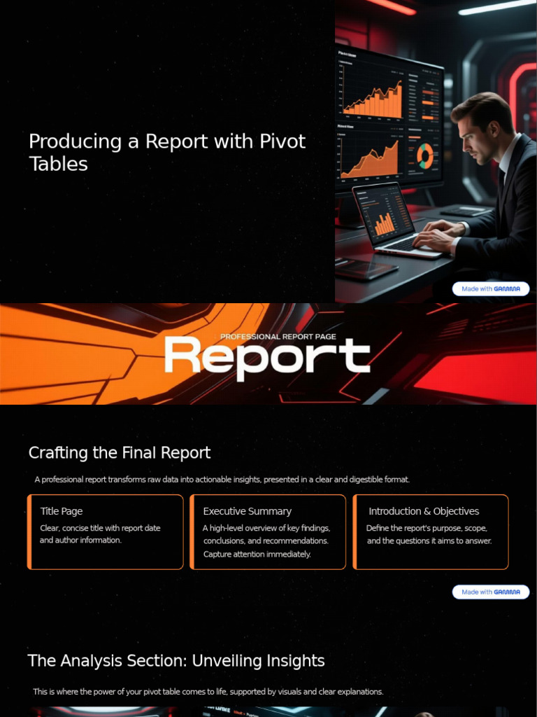 Creating Reports with Pivot Tables | PDF