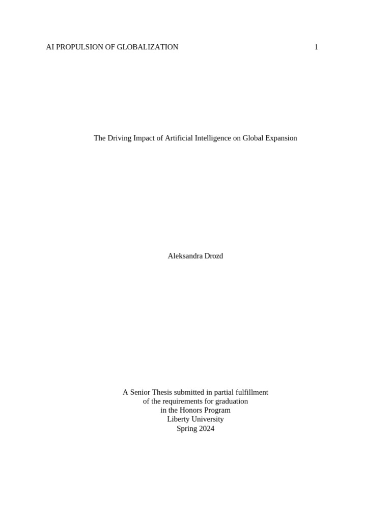 AI's Role in Accelerating Globalization | PDF | Artificial Intelligence ...
