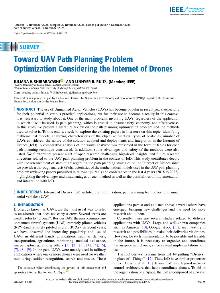 2023 Toward UAV Path Planning Problem Optimization Considering The ...