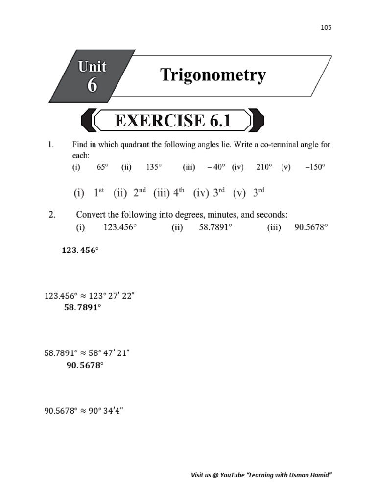 Mathematics Solutions by Usman Hamid | PDF | Angle | Elementary Geometry