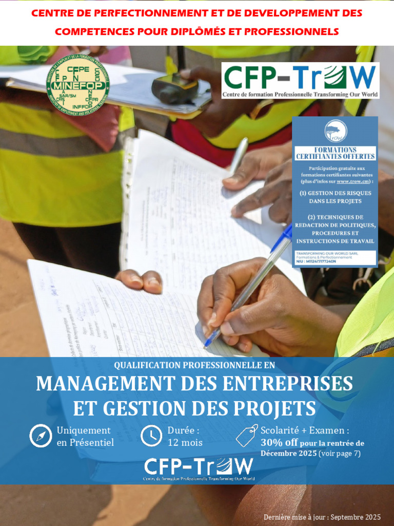 Formation en Management et Projets 12 mois | PDF | Business | Planification