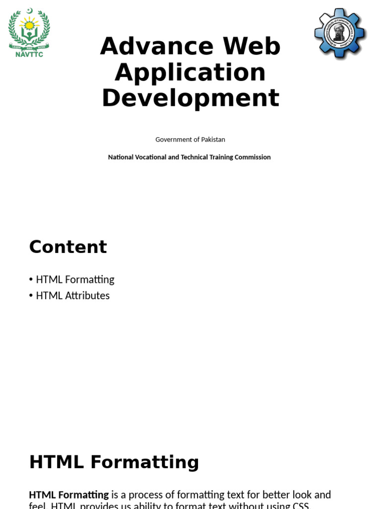 HTML Formatting and Attributes Guide | PDF