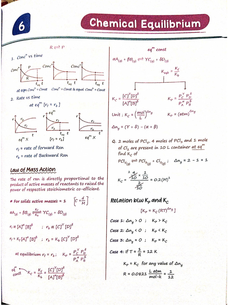 Chemical Equilibrium Chemistry Med Easy | PDF