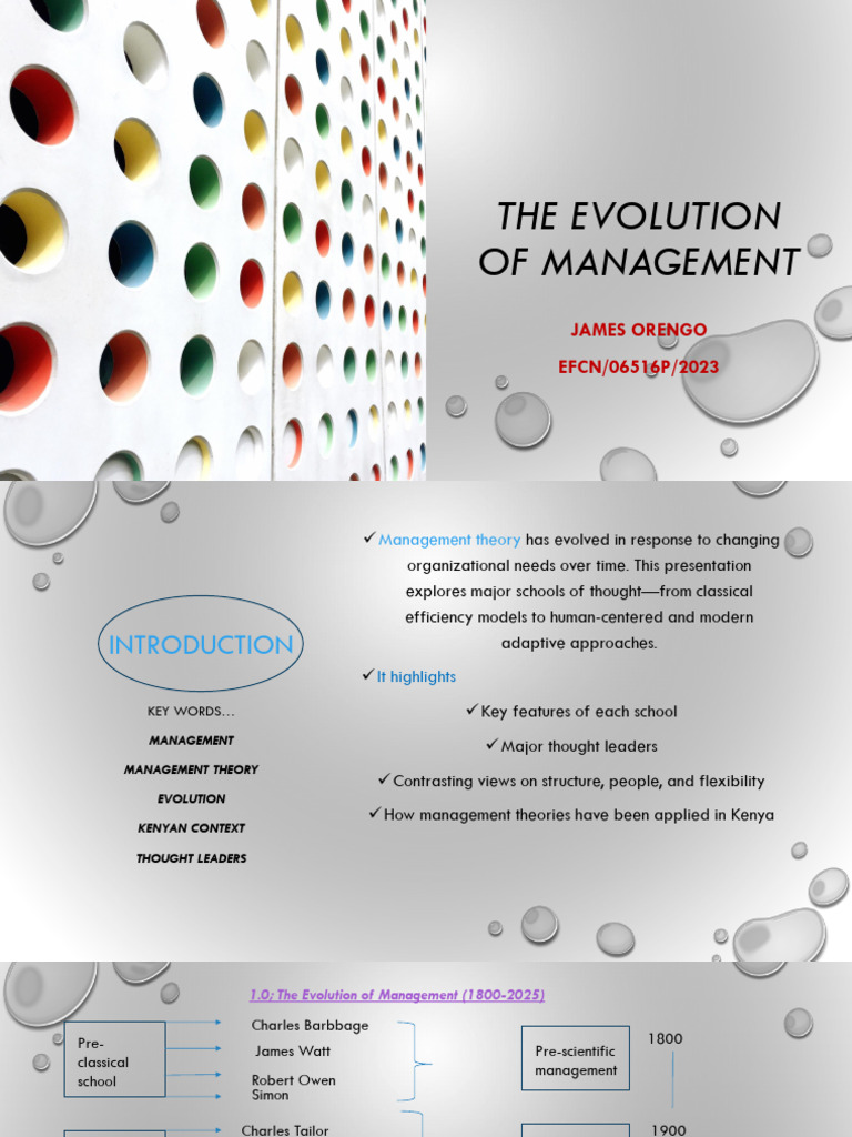 Evolution of Management Theories in Kenya | PDF | System | Business