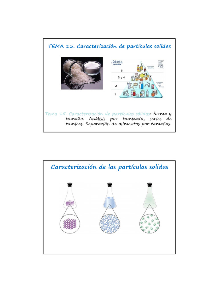 Tema 15. Caracterizacion de Particulas Solidas | PDF | Química | Física ...