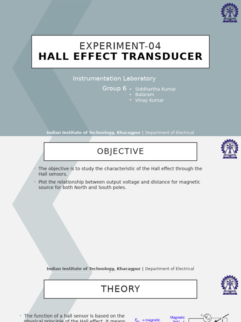 Hall Effect Transducer Experiment Analysis | PDF | Electricity | Amplifier