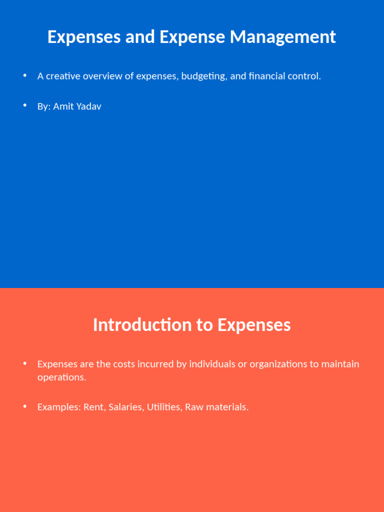 Creative Expenses and Budget Management | PDF