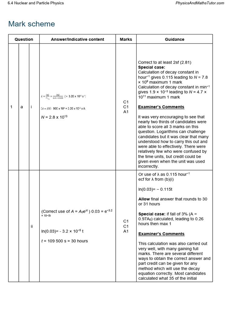 6.4 Nuclear and Particle Physics MS | PDF | Atomic Nucleus | Particle ...