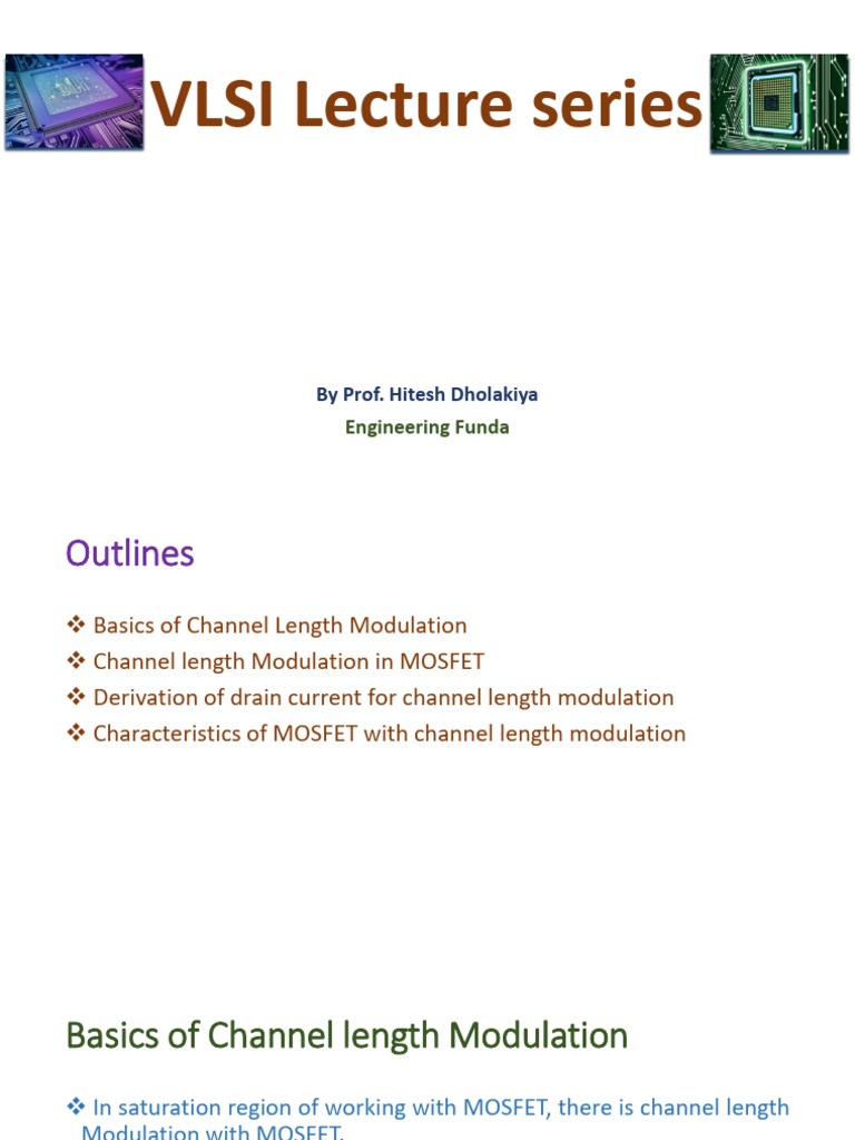 MOSFET Channel Length Modulation Explained | PDF | Mosfet | Field ...