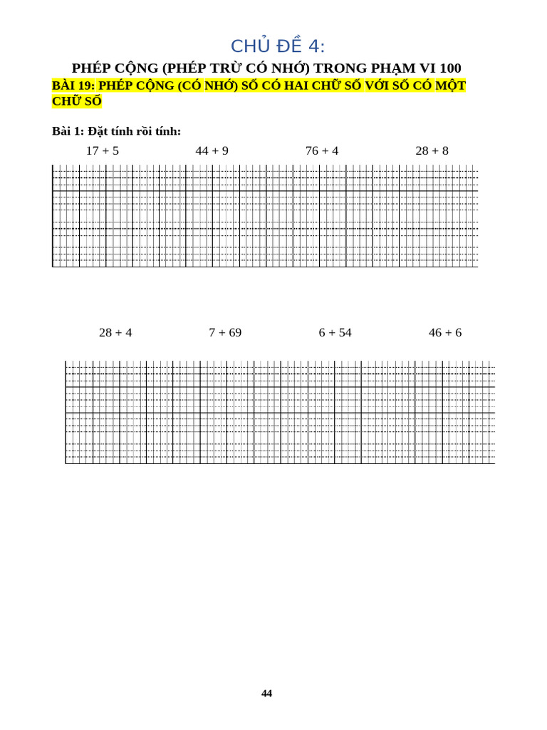 Phép C NG (Phép TR Có NH ) Trong PH M Vi 100 | PDF