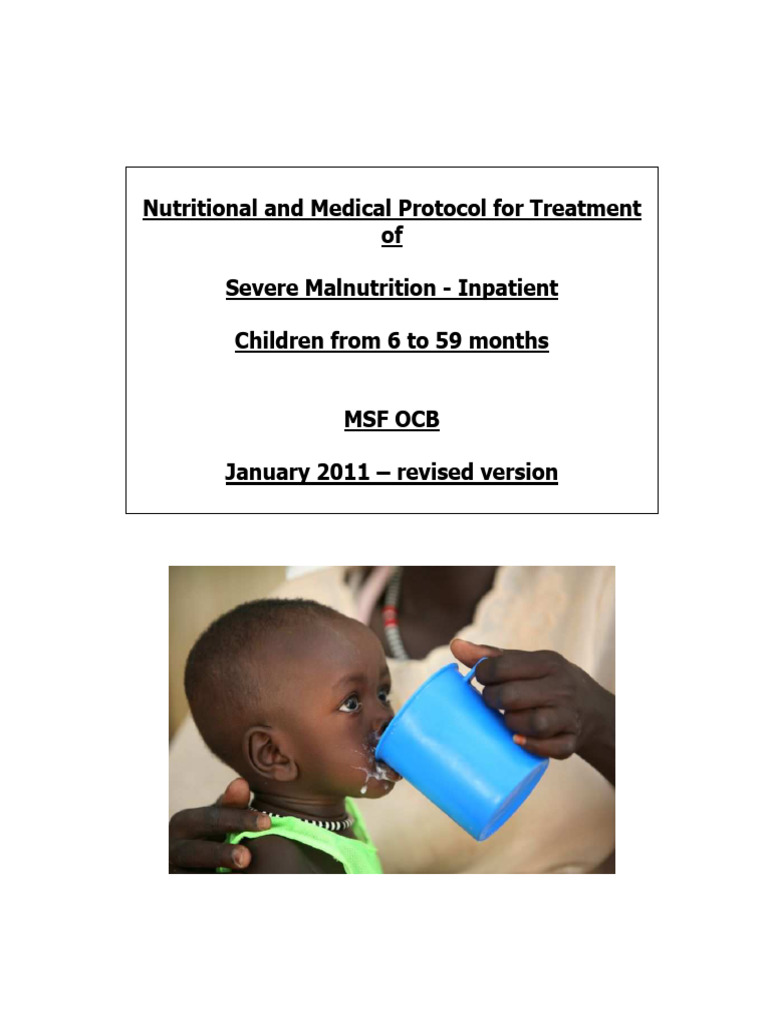 Severe Malnutrition Treatment Protocol | PDF | Malnutrition | Clinical ...