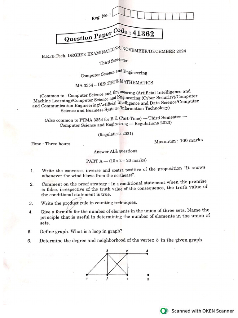 MA3354 DM - VD 2024 QN | PDF