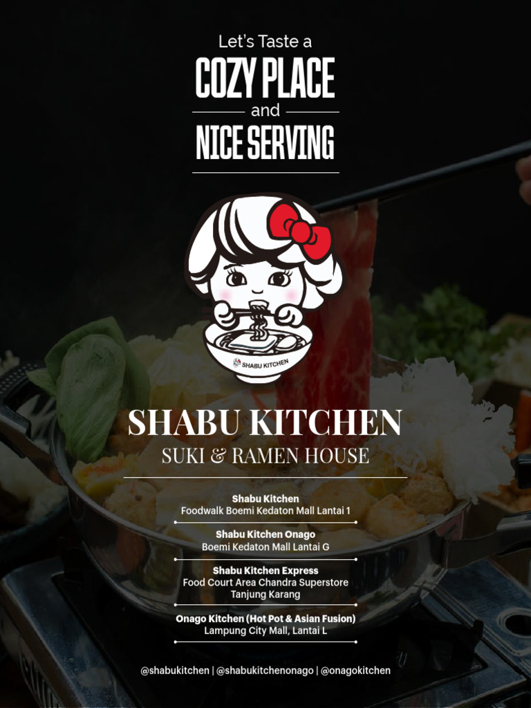 Menu Shabu Kitchen New Menu R | PDF | Tofu | Ramen