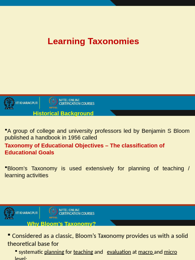 Understanding Bloom's Learning Taxonomy | PDF