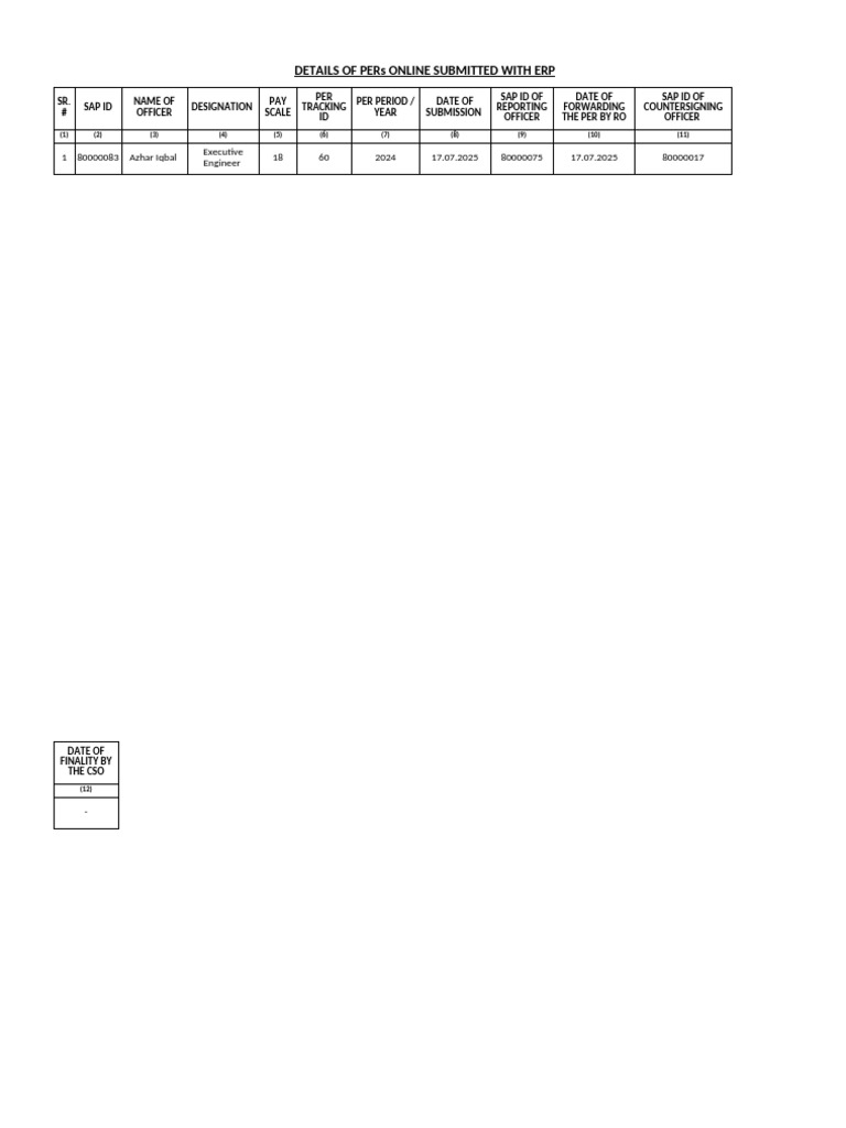 PERs DATA-1 | PDF
