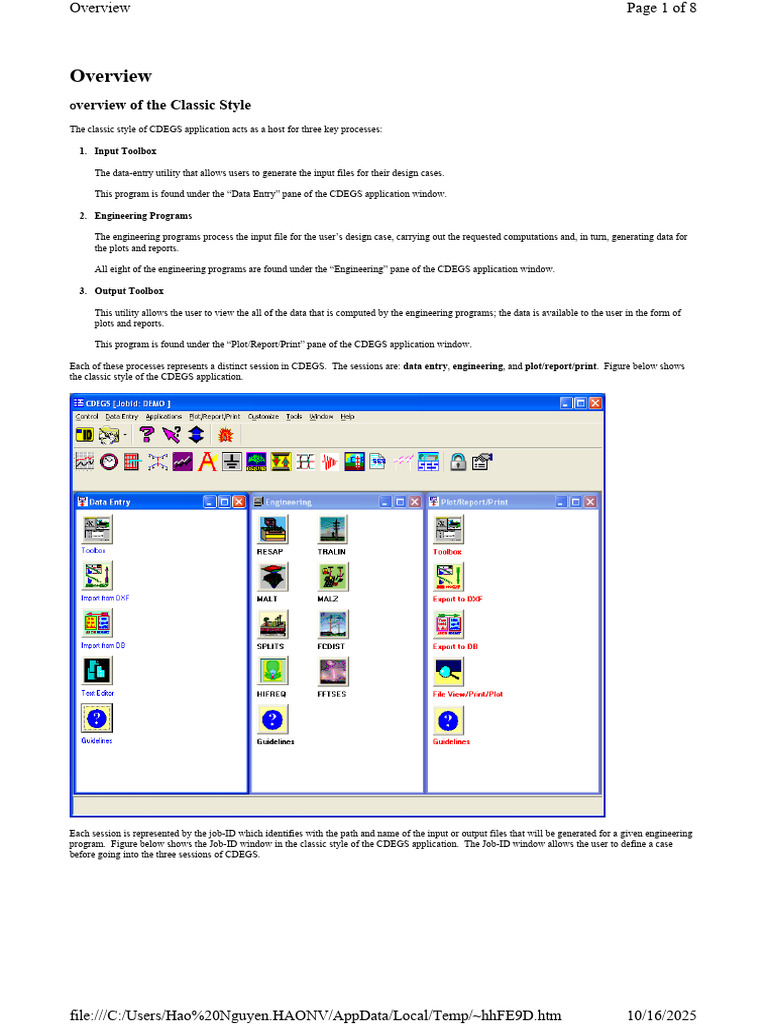 CDEGS Classic Style Overview Guide | PDF | Computer File | Computer Program