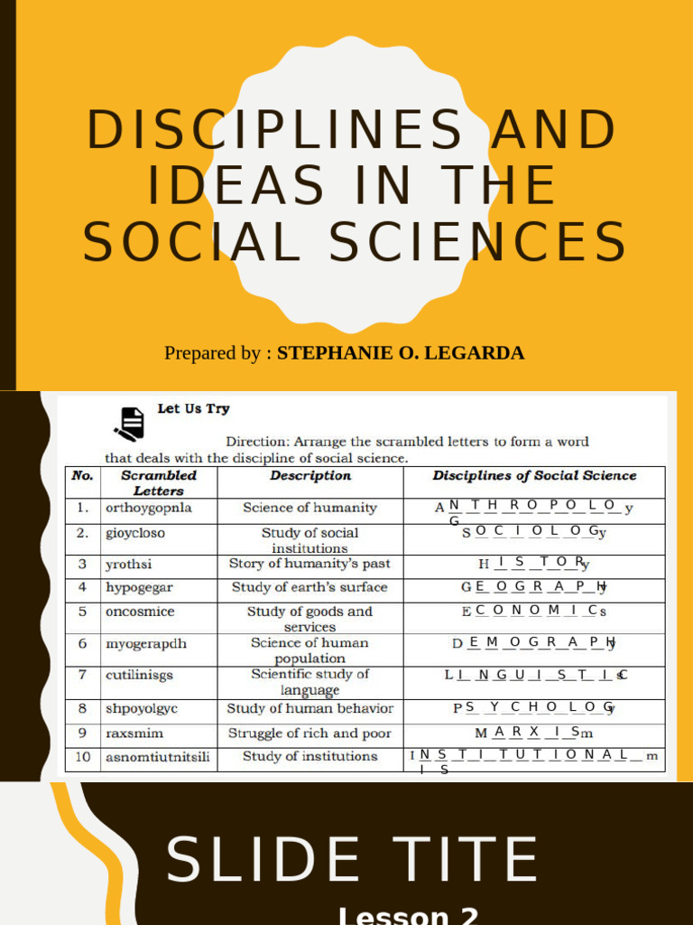 Q3 - Module 2-Disciplines and Ideas in The Social Sciences | PDF ...