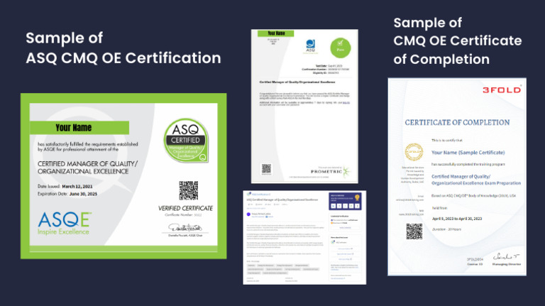 ASQ CMQ OE Certification Sample | PDF