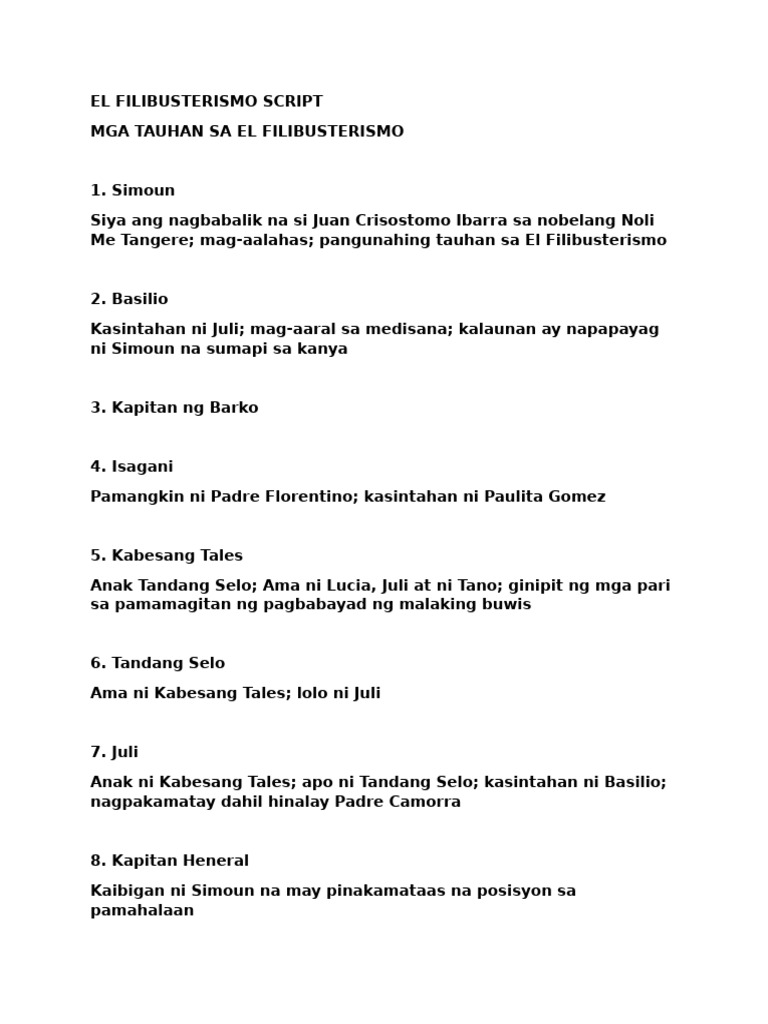 El Filibusterismo (Script GR-10 ST. MATTHEW) 1 | PDF