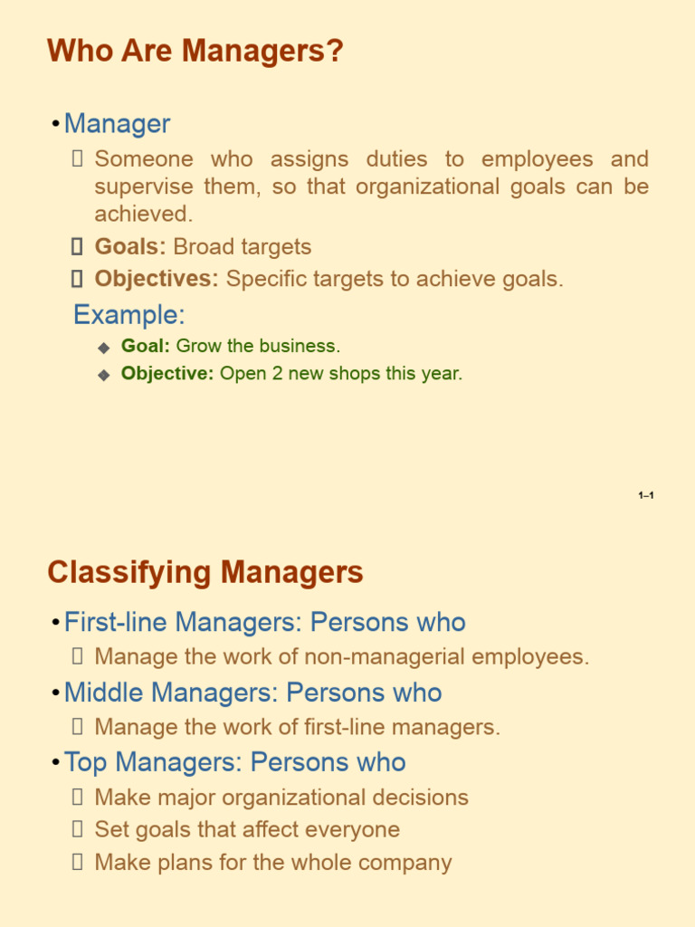 Understanding Management Roles and Functions | PDF | Decision Making | Goal