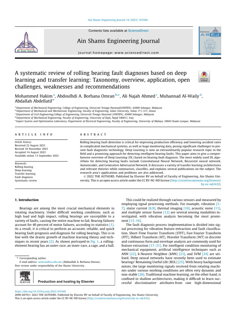 Deep Learning for Rolling Bearing Diagnosis | PDF | Machine Learning ...