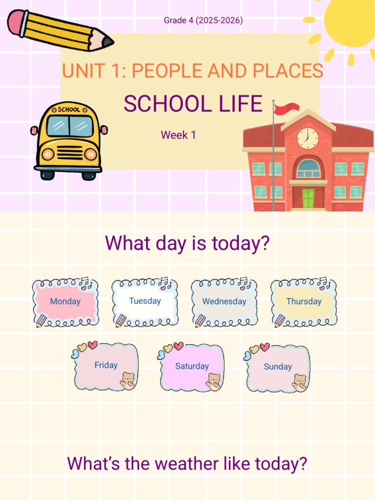 Week 1 (School Life) | PDF