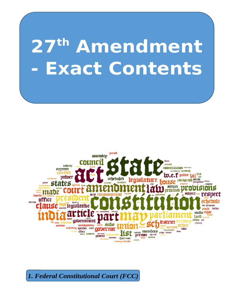 27th Ammendment Exact Contents (M2) | PDF | Supreme Court Of The United ...
