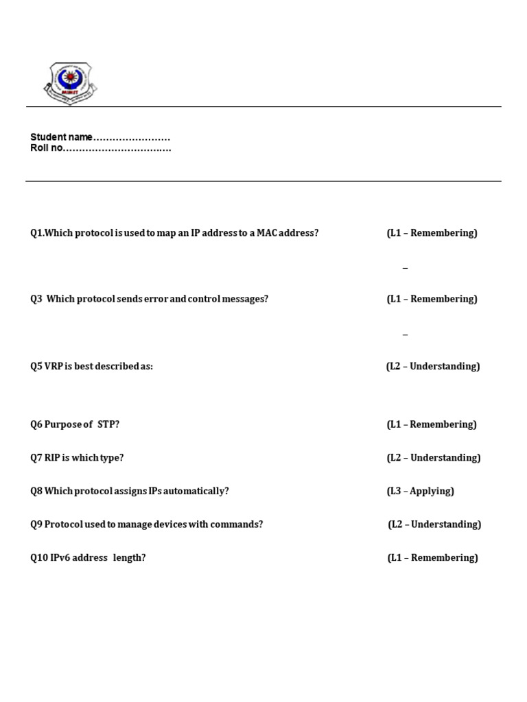 CSE 7th Quiz of Routing and Switching | PDF | Ip Address | Computer Network