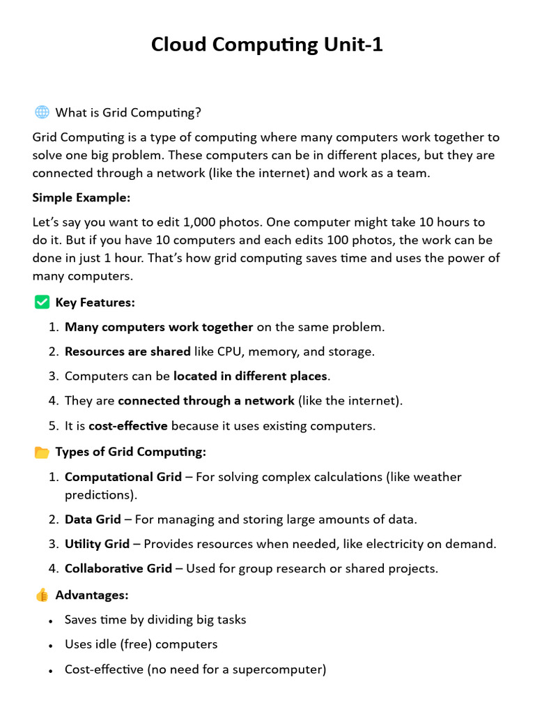 Cloud Computing Unit 1 | PDF | Cloud Computing | Software As A Service
