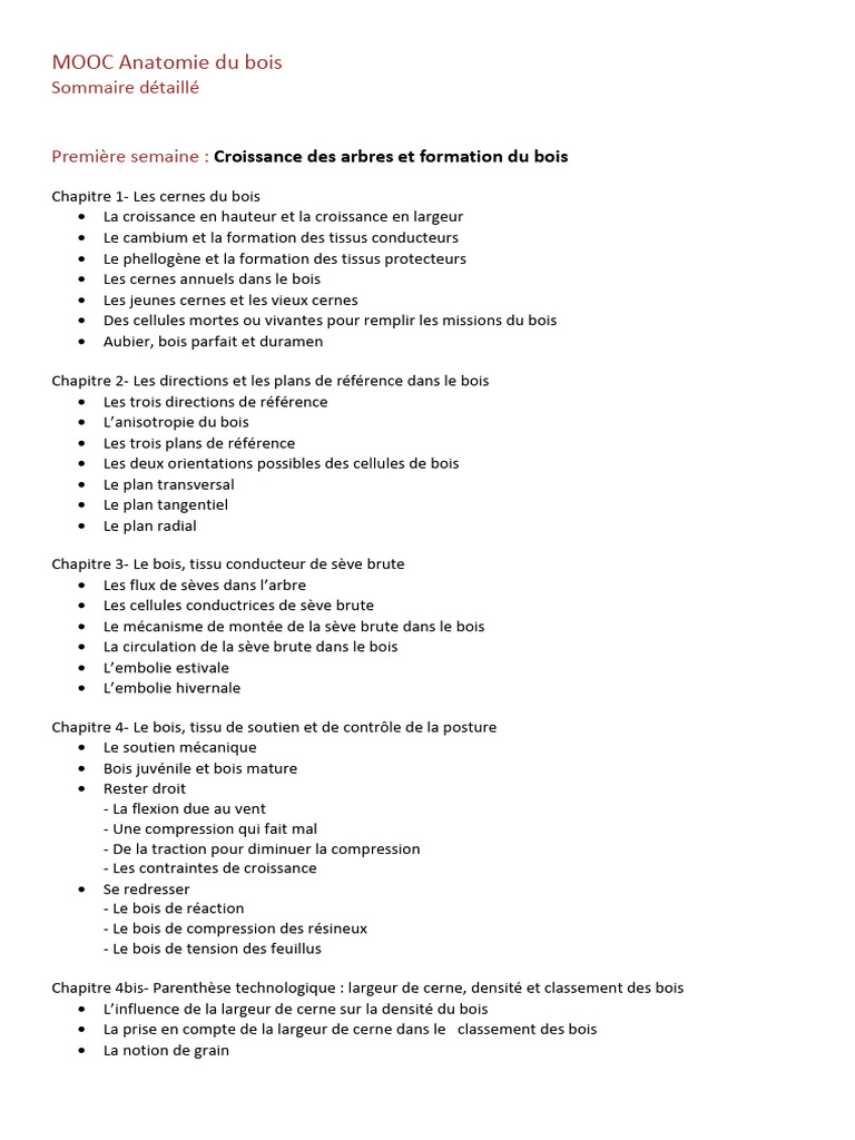 Anatomie et identification du bois | PDF | Bois | Branches de la Botanique
