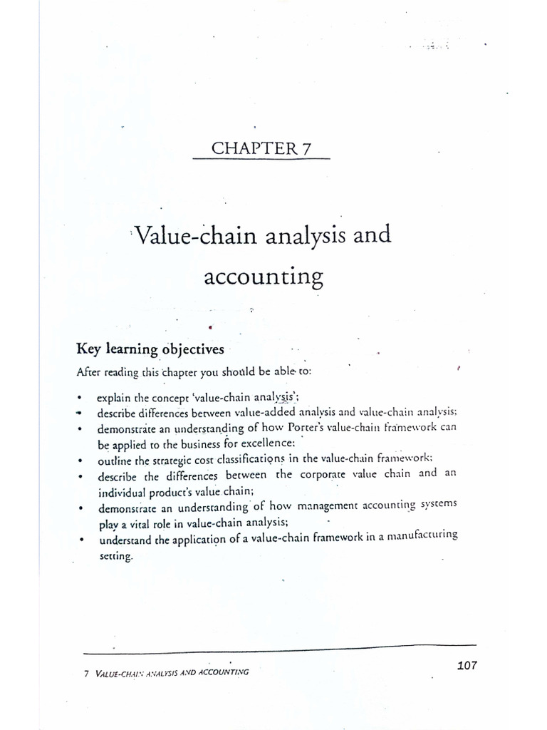 Chapter 7 BOOK CH 7 Value Chain Analysis | PDF