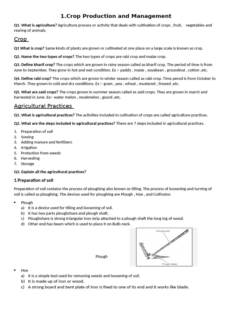 Crop Production and Management Guide | PDF | Manure | Soil