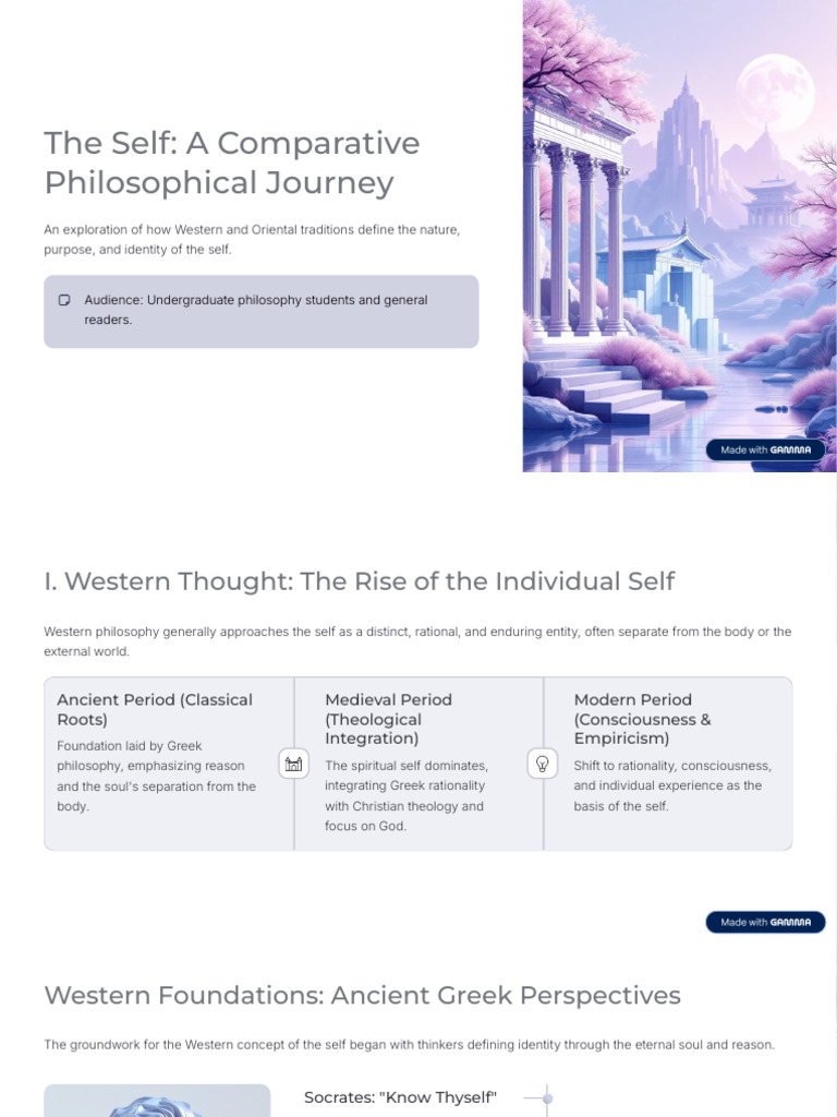 The Self A Comparative Philosophical Journey | PDF | Philosophy Of Self ...