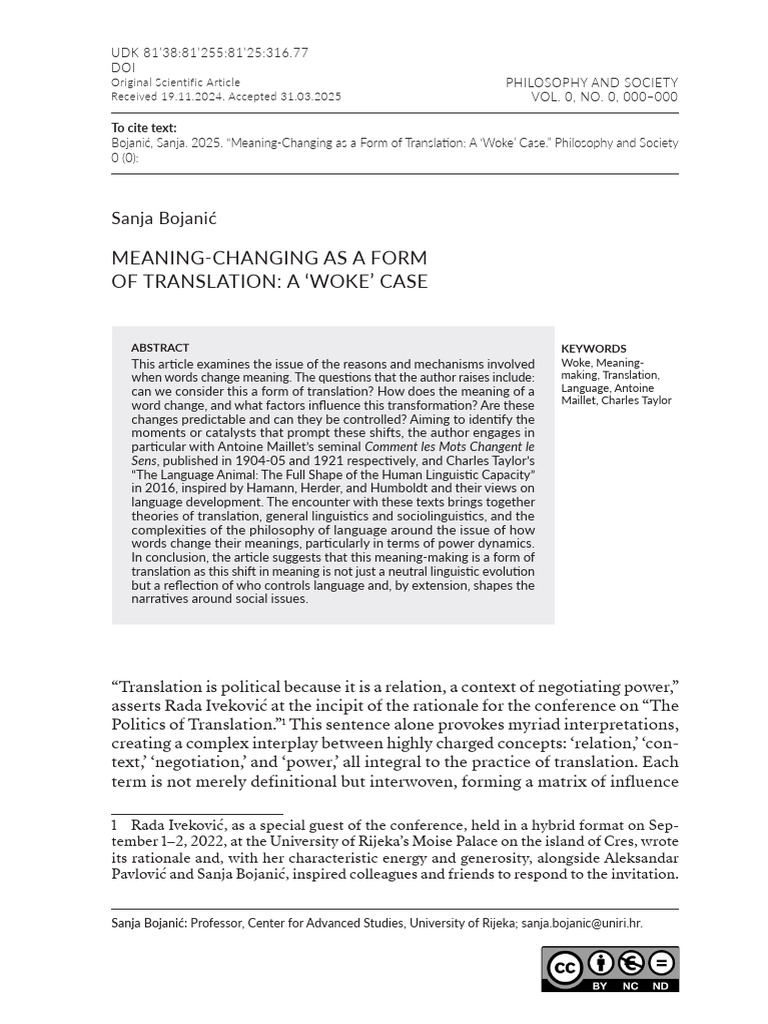 Woke Language: Meaning Change & Translation | PDF | Linguistics ...