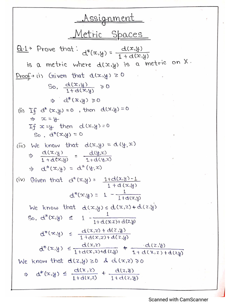 Metric Spaces | PDF