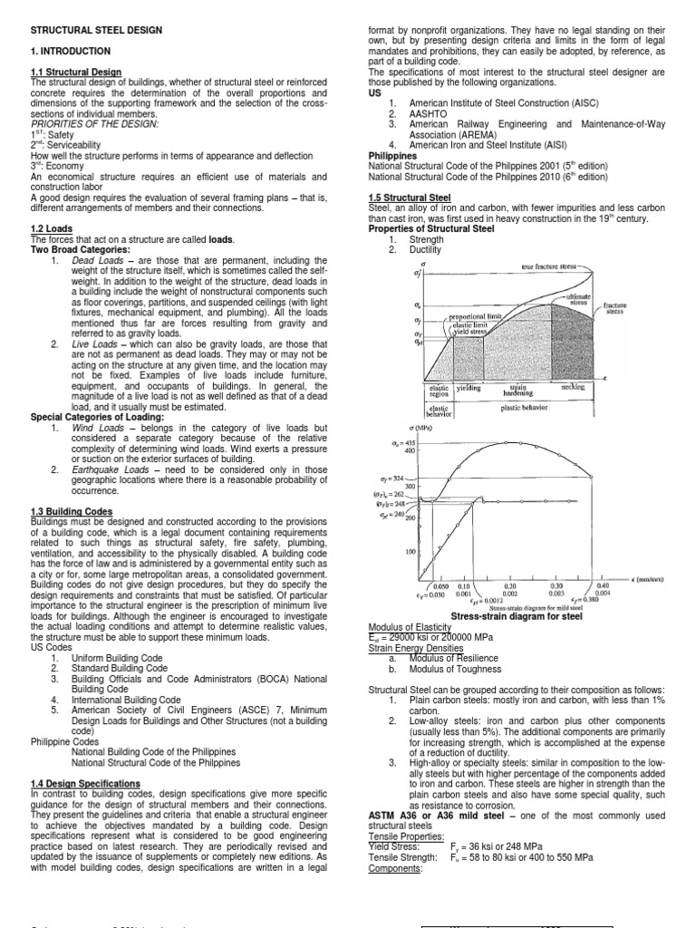 Structural Steel Design Fundamentals | PDF | Building Code | Strength ...