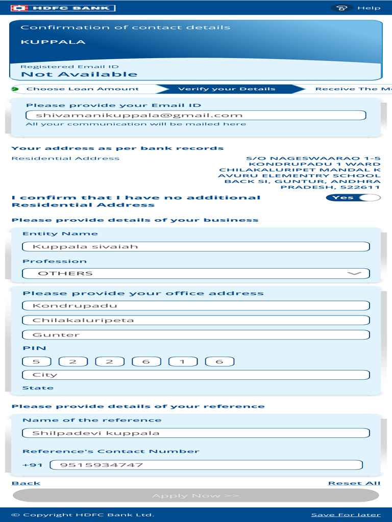 Apply Online For A Business Loan Online HDFC Bank | PDF