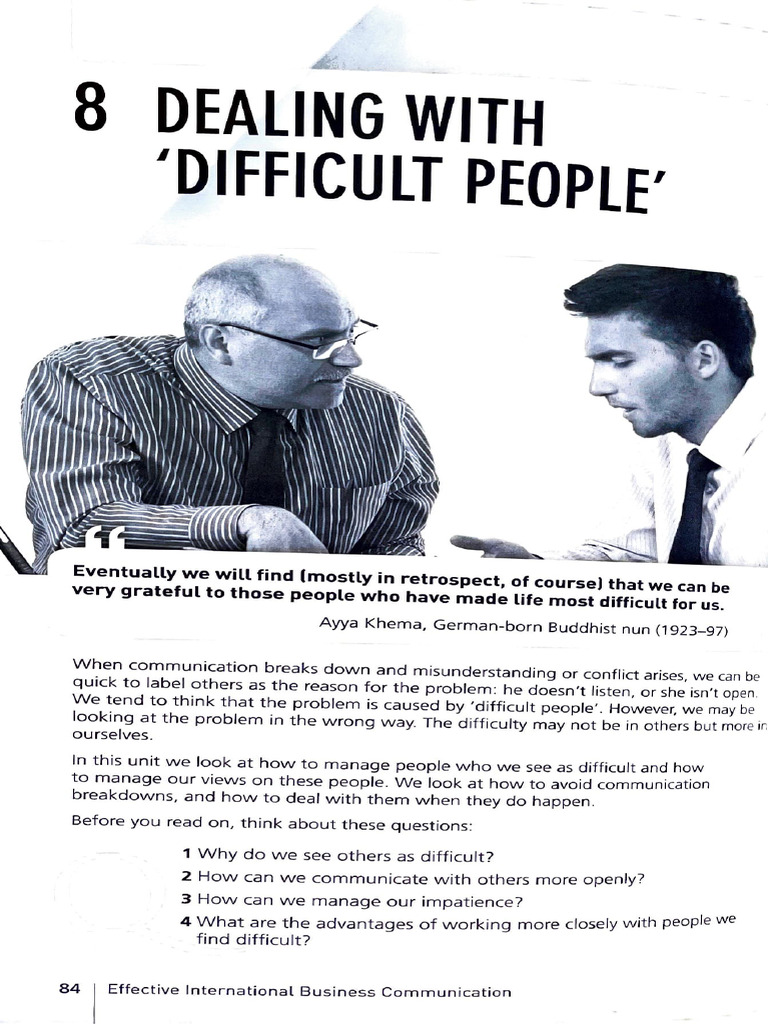 Strategies for Managing Difficult People | PDF | Conflict (Process ...