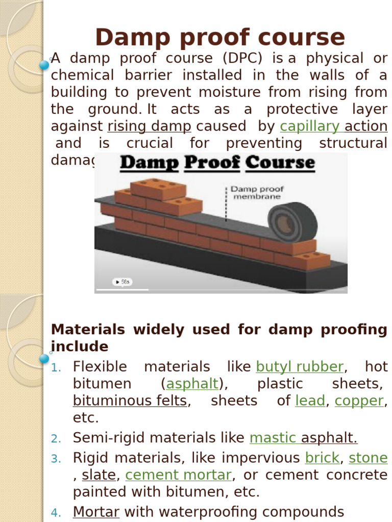 Understanding Damp Proof Course (DPC) | PDF