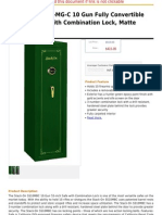 Stack-On SS-10-MG-C 10 Gun Fully Convertible Security Safe With Combination Lock, Matte Hunter Green