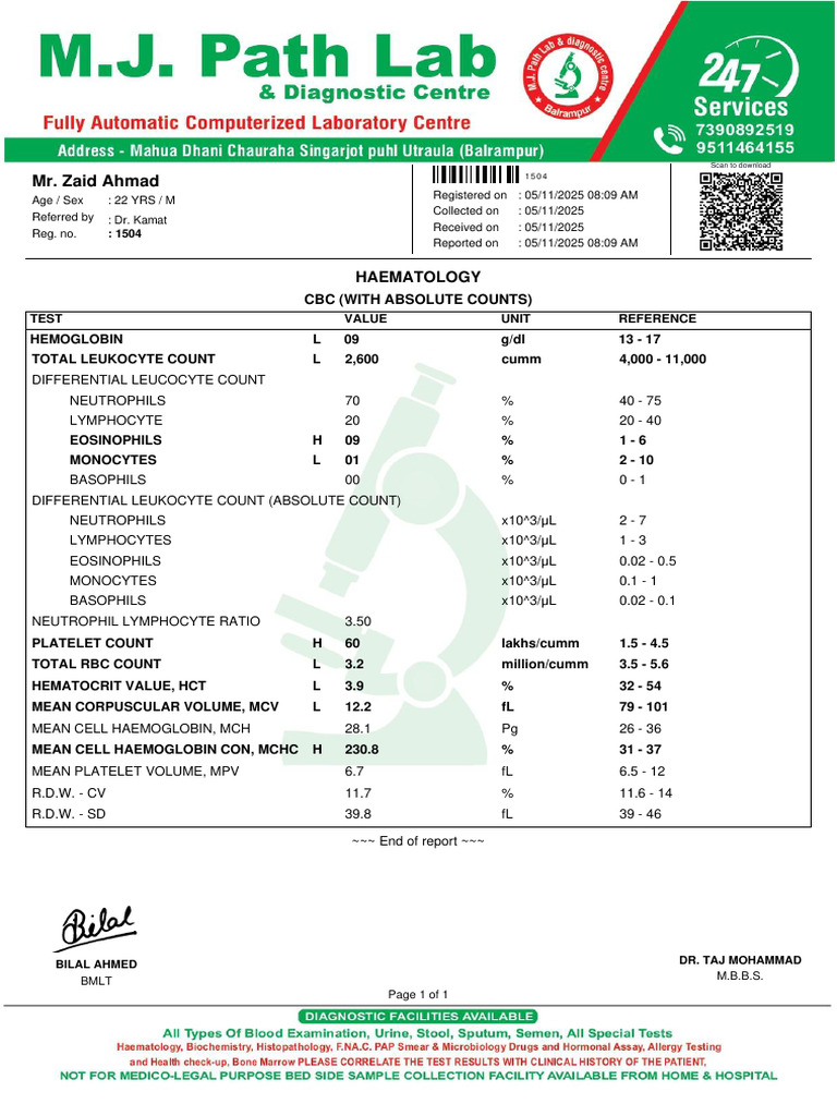 LabReport L1 MR - ZaidAhmad22YRS M 05 11 202520251105 2 Trac8f | PDF ...