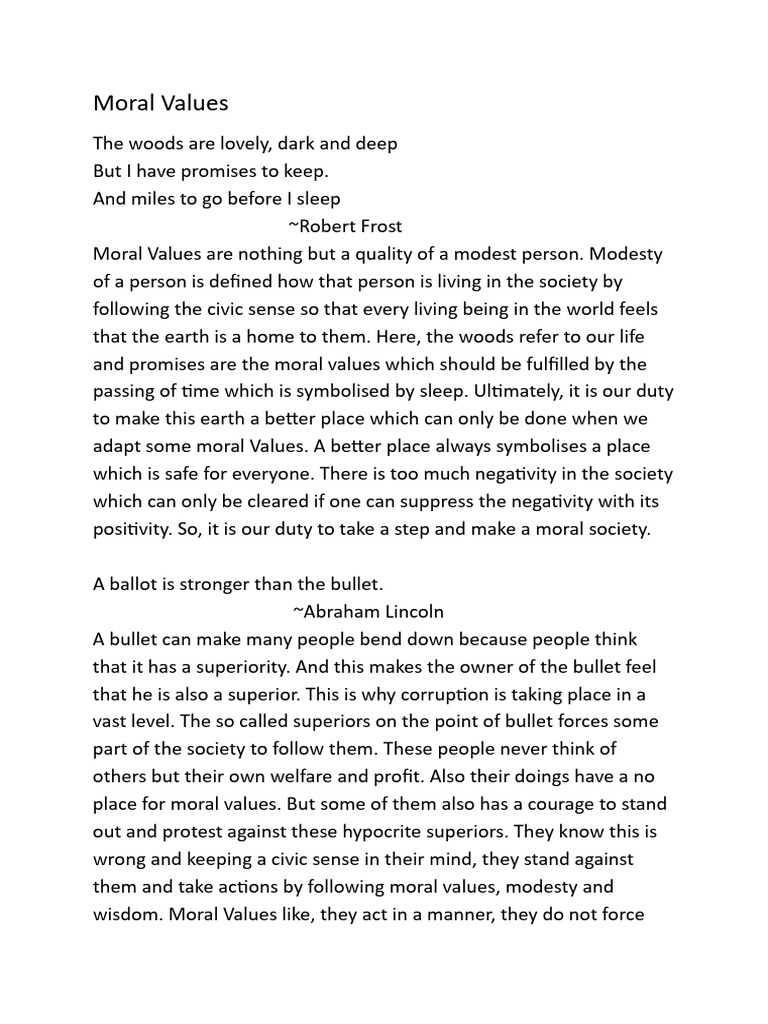 Understanding Moral Values in Society | PDF