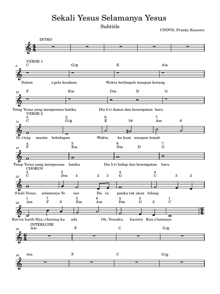 Yesus Selamanya: Lagu Penuh Harapan | PDF