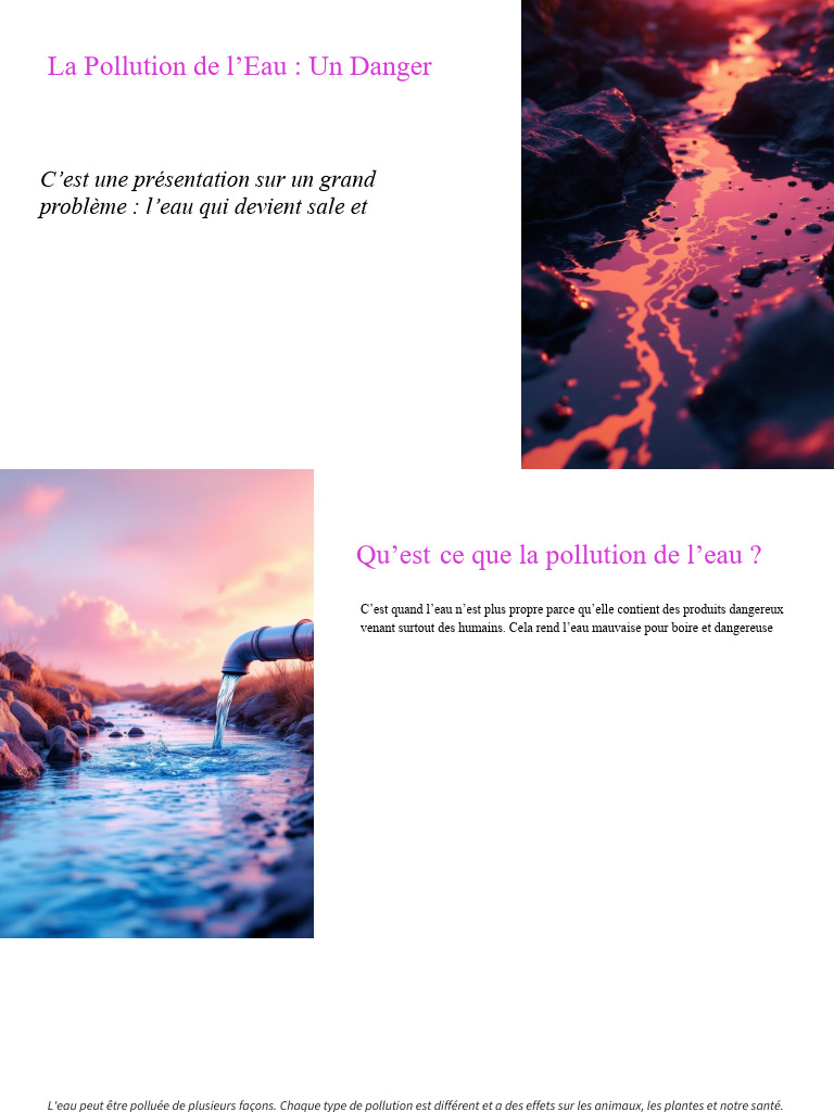 Pollution de l'Eau : Causes et Solutions | PDF | Pollution de l'eau ...