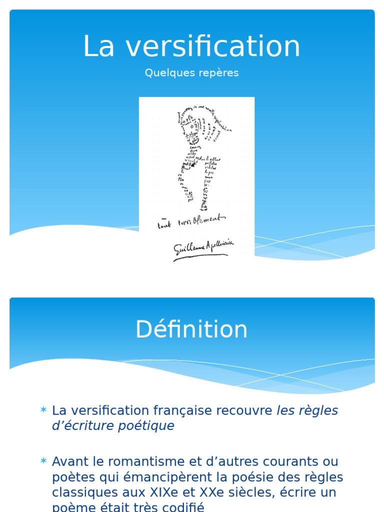 Règles de versification en poésie française | PDF | Accent tonique ...