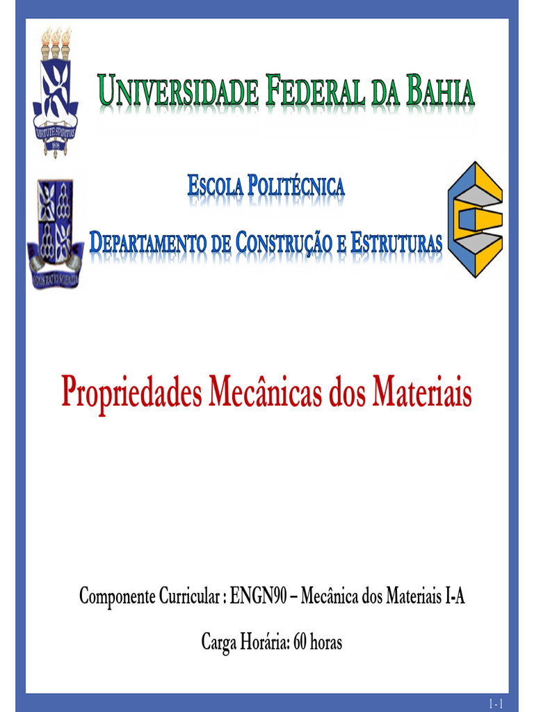 Propriedades Mecânicas dos Materiais | PDF | Deformação (Mecânica ...