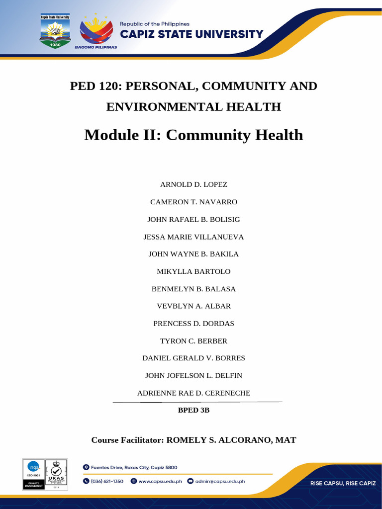 Community Health Essentials Module II | PDF | Health Promotion ...