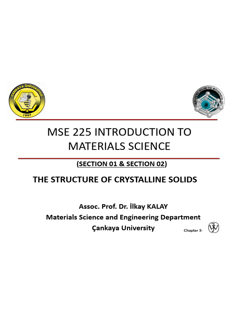 Structure of Crystalline Solids Explained | PDF | Crystal Structure ...